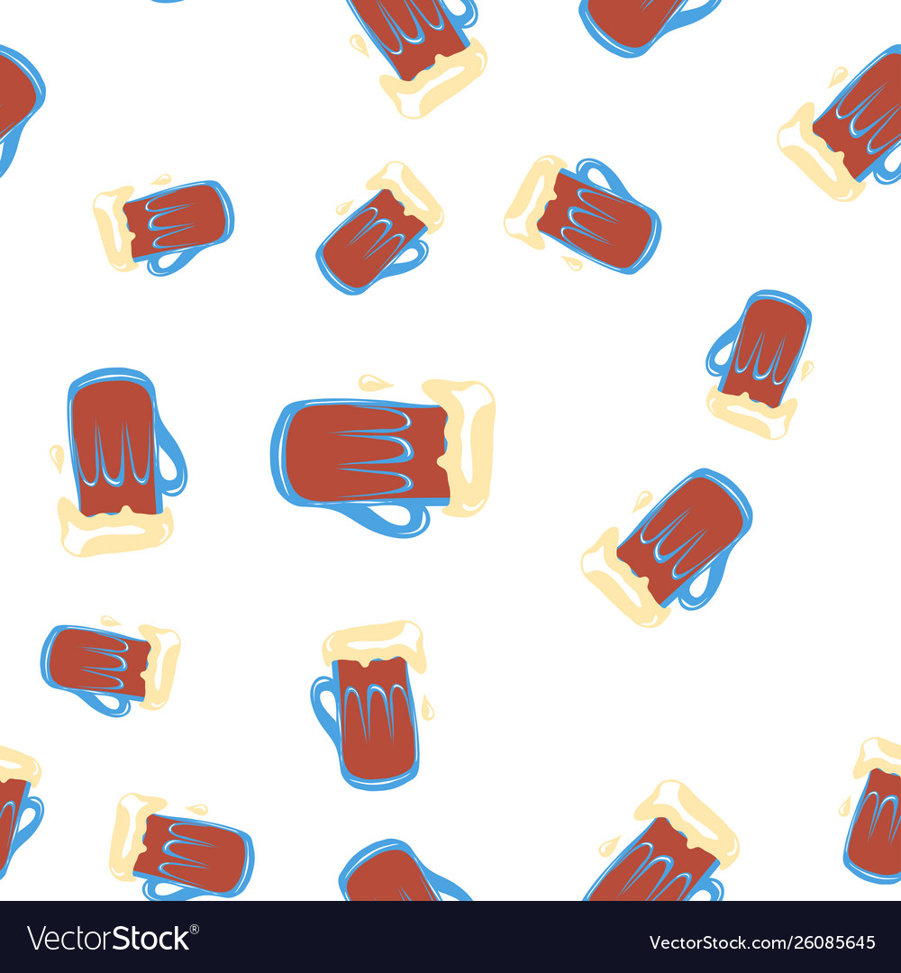 Seamless pattern with beer