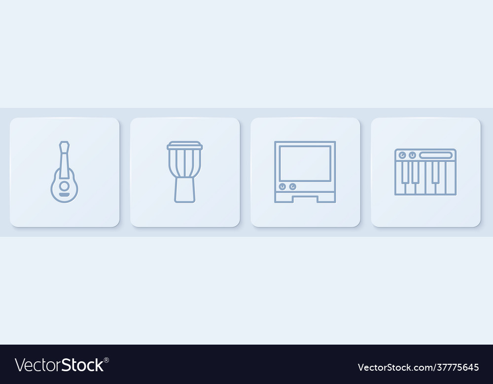 Set line guitar voice assistant drum and music