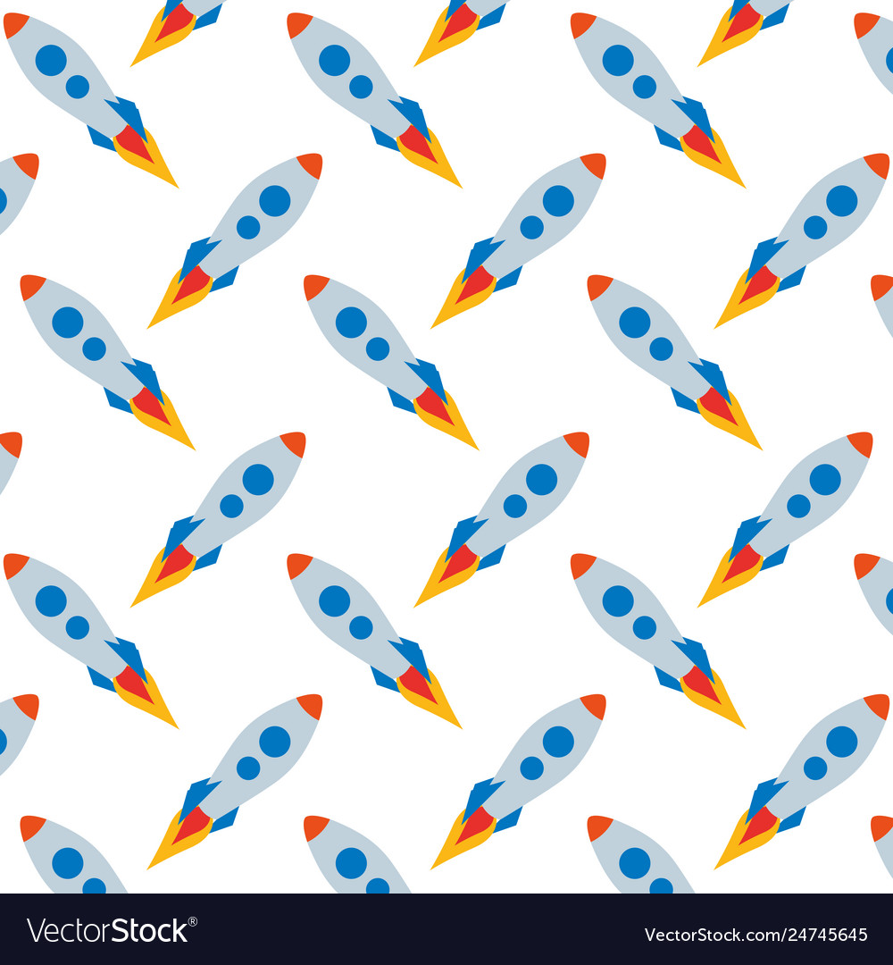 Startup rocket icon pattern Vector Image Startup rocket icon pattern