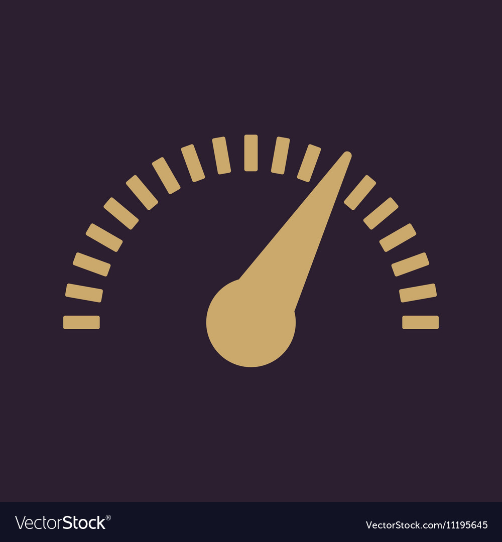 Tachometer speedometer and indicator icon