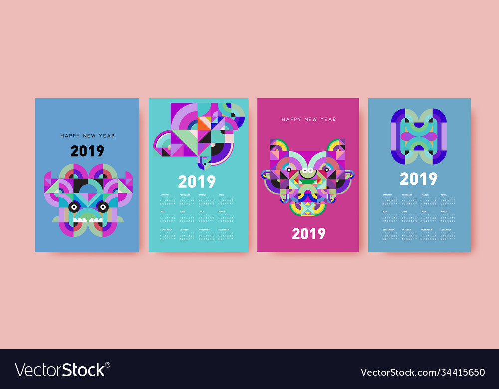 2021 calendar design template with colorful vector image 2021 calendar design template with colorful