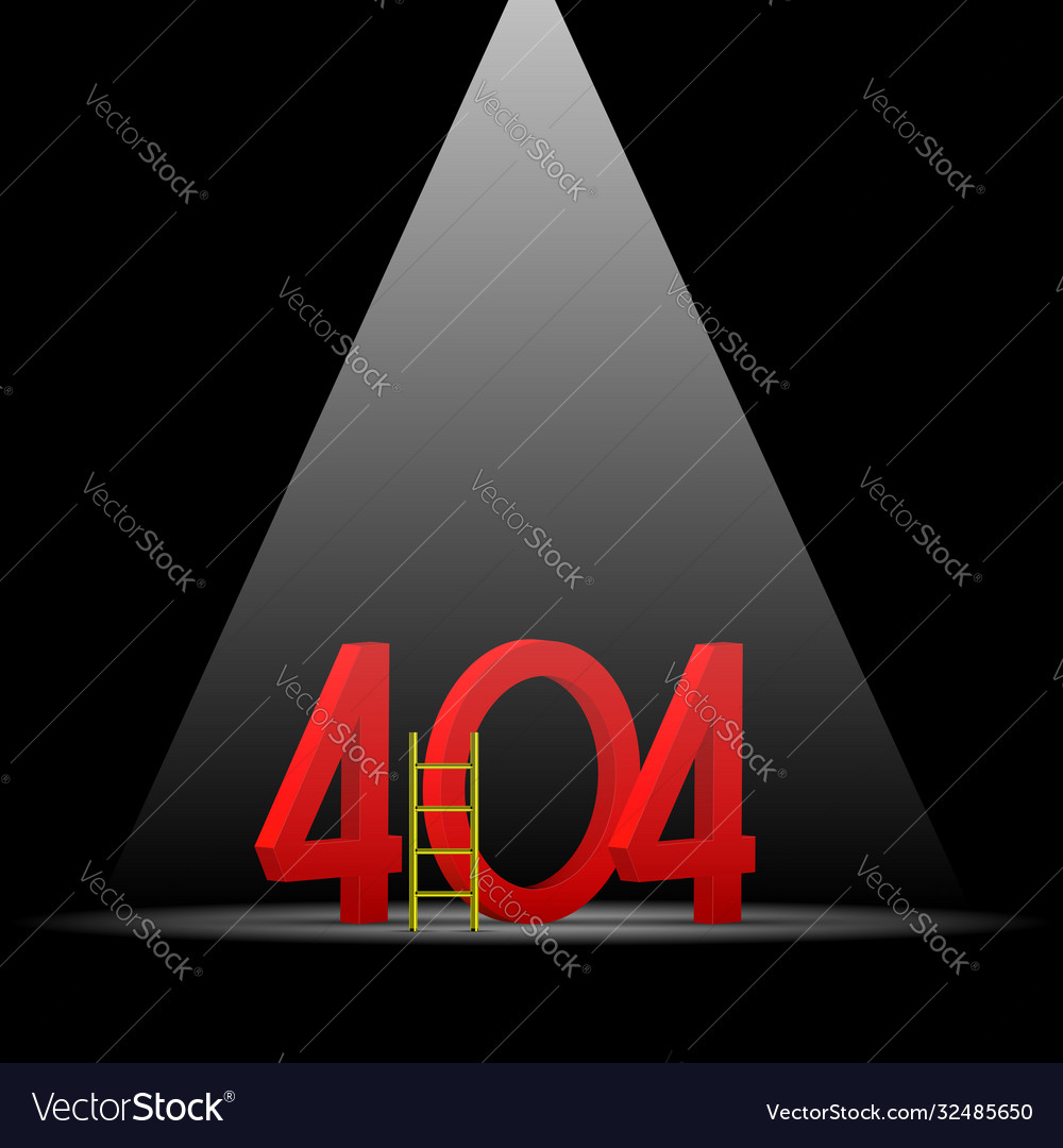 404 page not found design template error vector image 404 page not found design template error