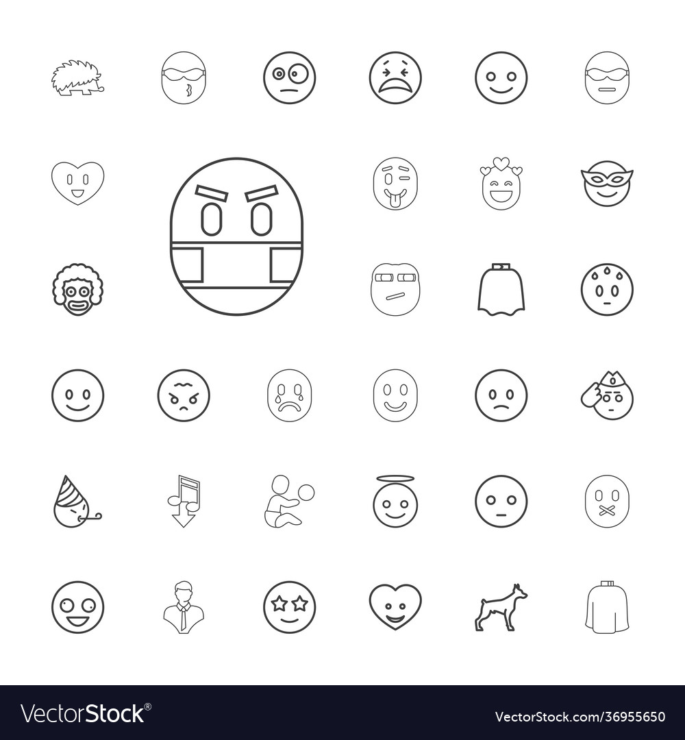 Character icons Royalty Free Vector Image - VectorStock