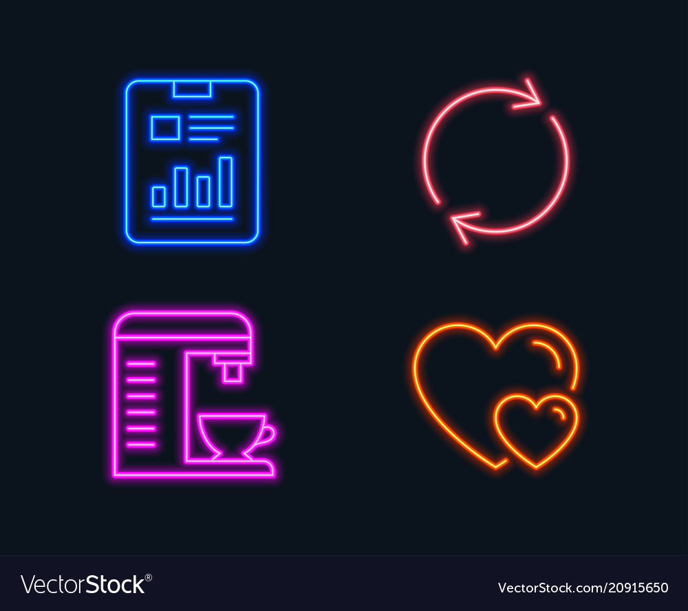 Coffee machine full rotation and report document vector image Coffee machine full rotation and report document