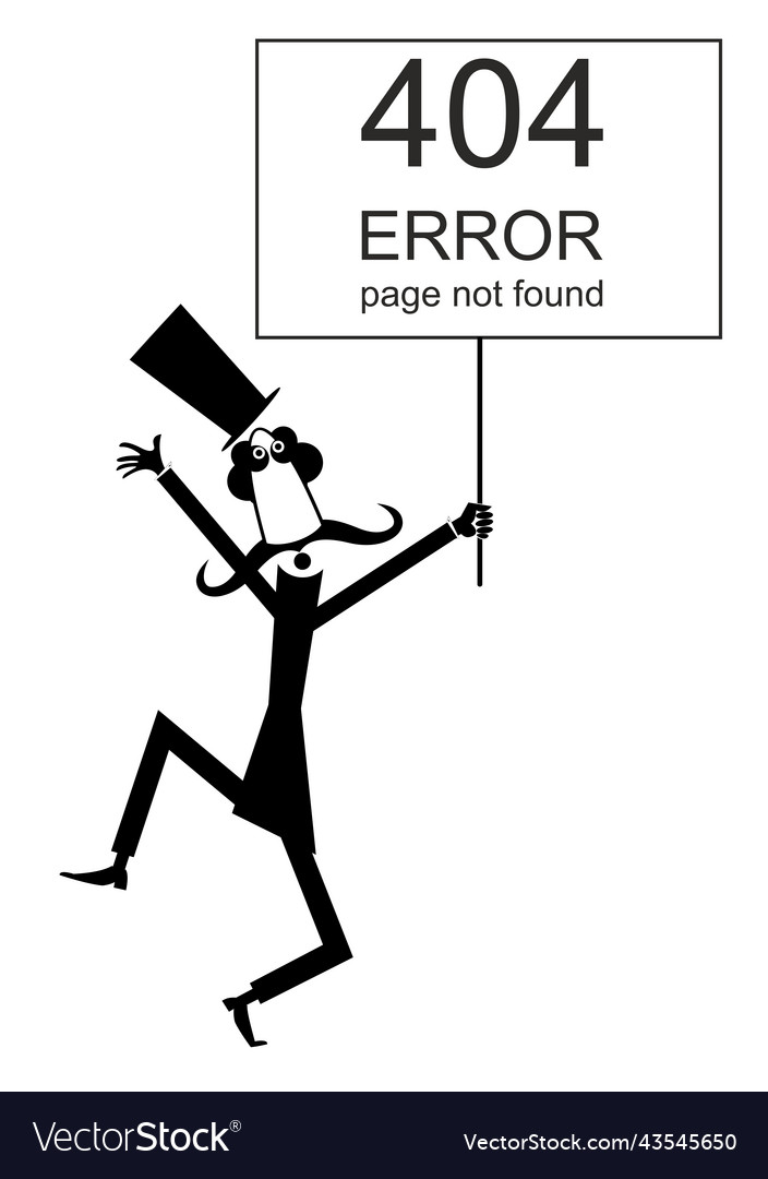 Error 404 page not found concept vector image Error 404 page not found concept