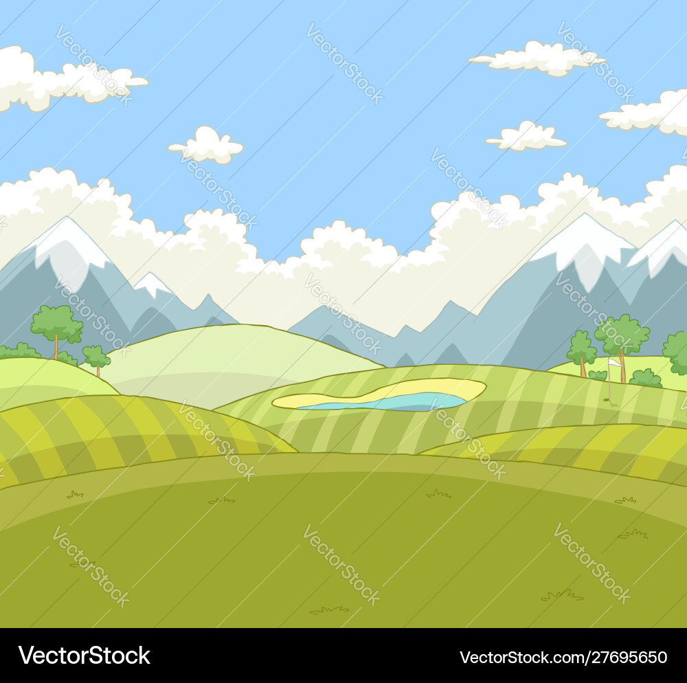 Golf landscape Royalty Free Vector Image - VectorStock