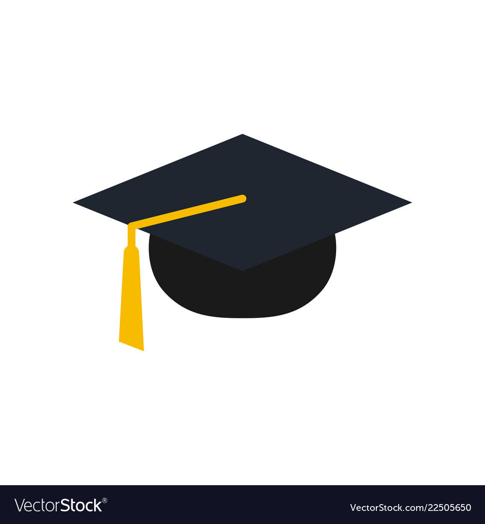 Graduation cap logo icon design template Vector Image