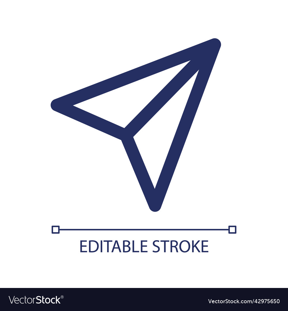 Paper plane linear ui icon vector image Paper plane linear ui icon