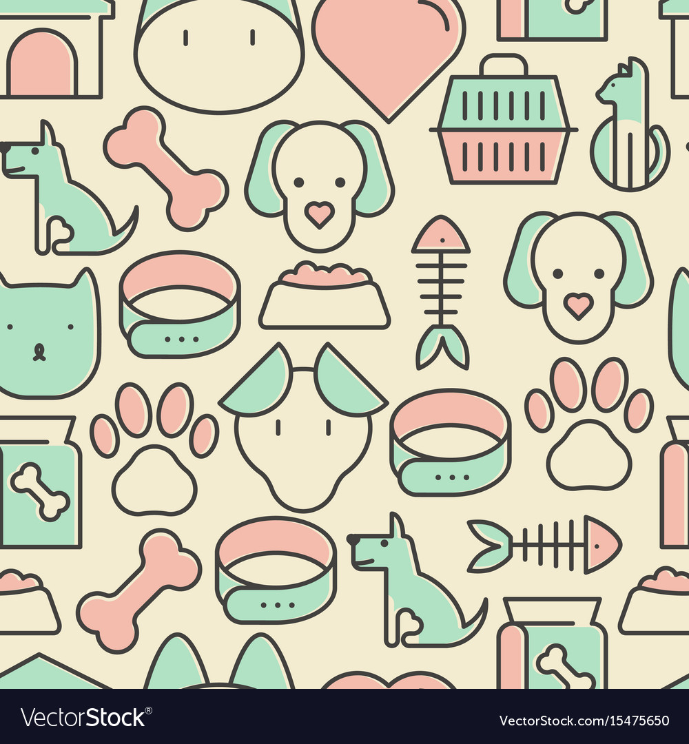 Pet Animal Seamless Pattern