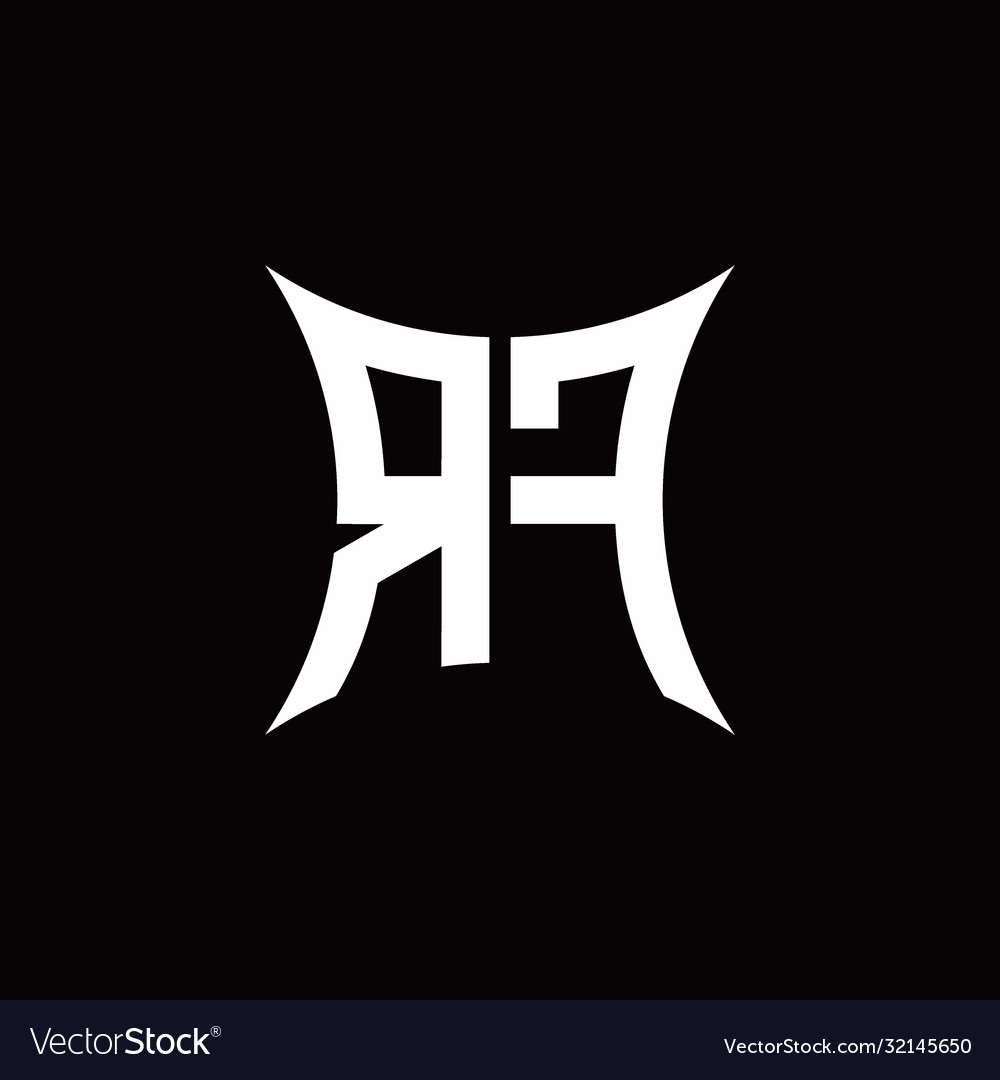 Rf monogram logo with sharped shape design