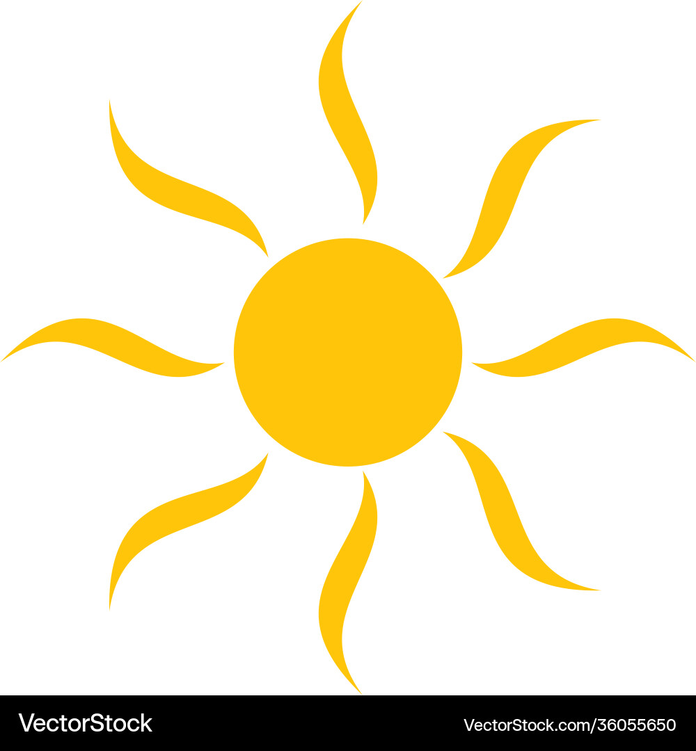 Sun logo Royalty Free Vector Image - VectorStock