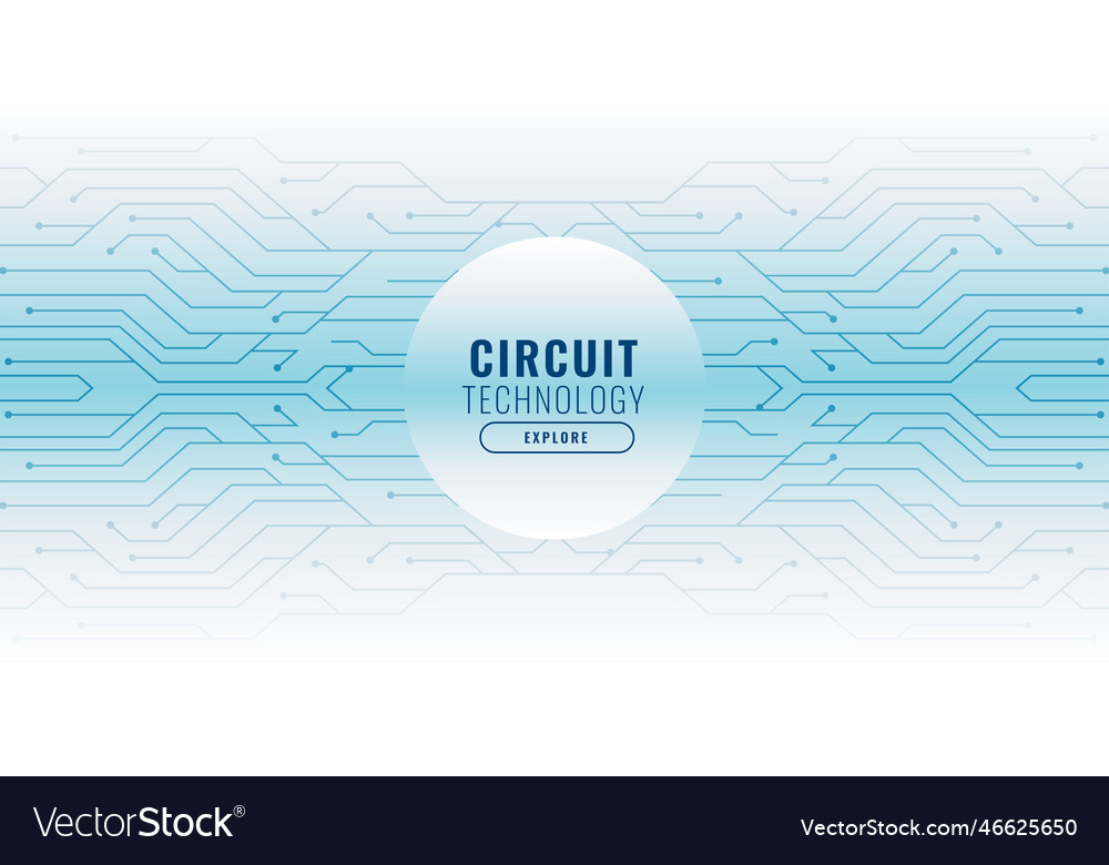 White background with circuit lines technology