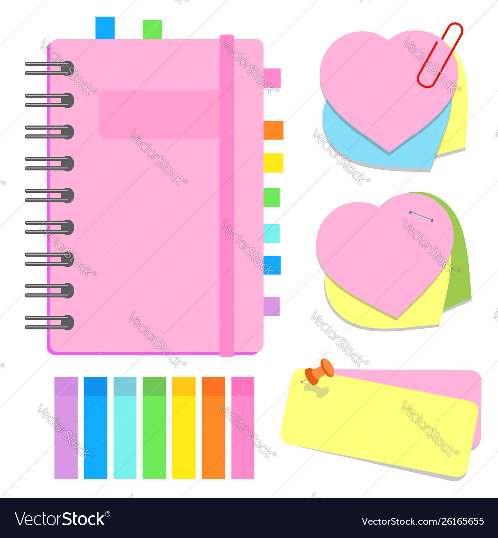 A set chancery closed notebook on spiral vector image A set chancery closed notebook on spiral