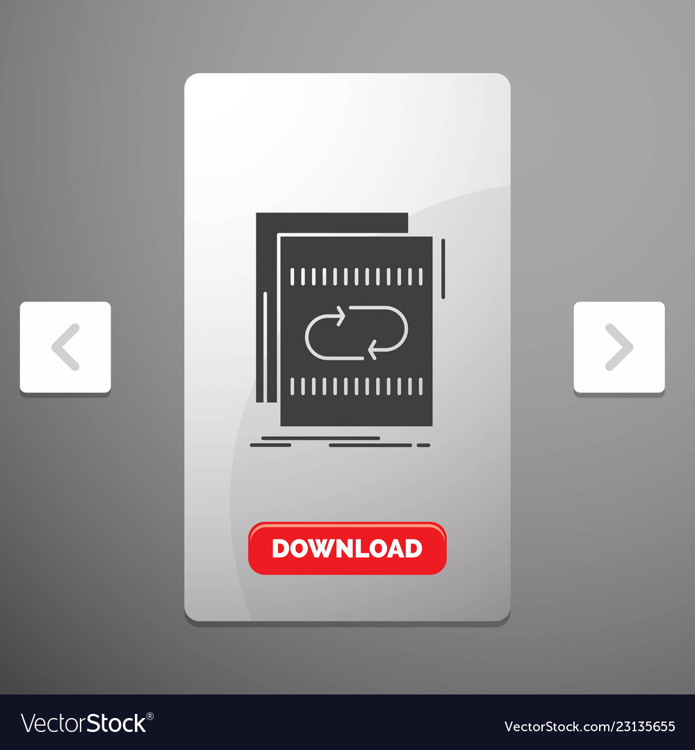 Audio file loop mix sound glyph icon in carousal vector image Audio file loop mix sound glyph icon in carousal