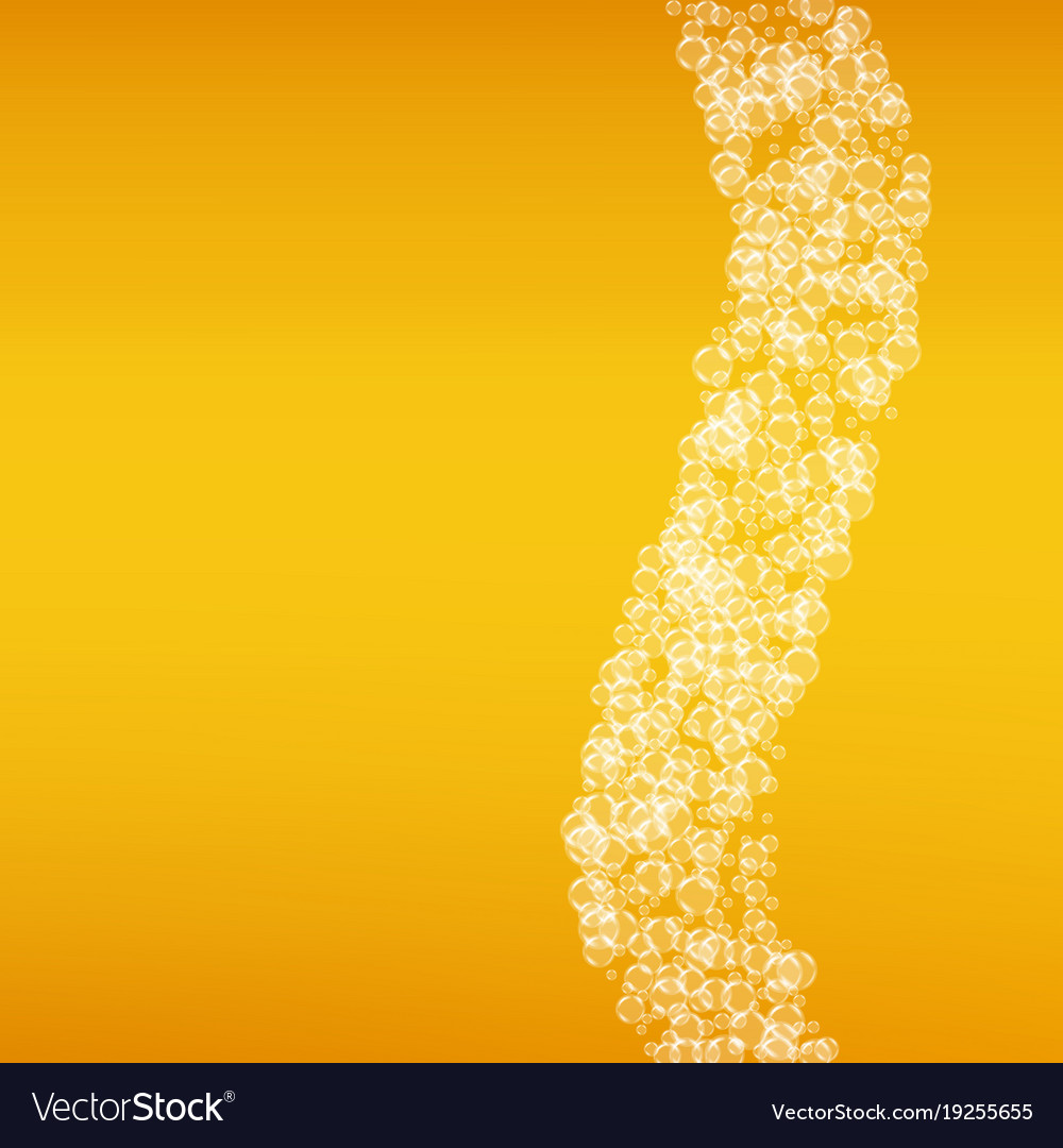 Beer background with realistic bubbles