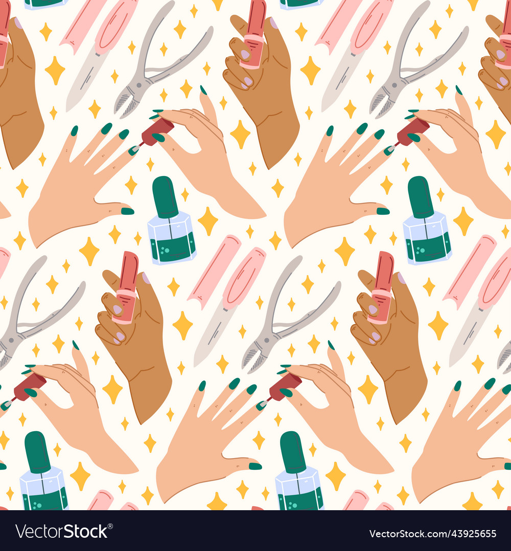 Color seamless pattern with the image vector image Color seamless pattern with the image