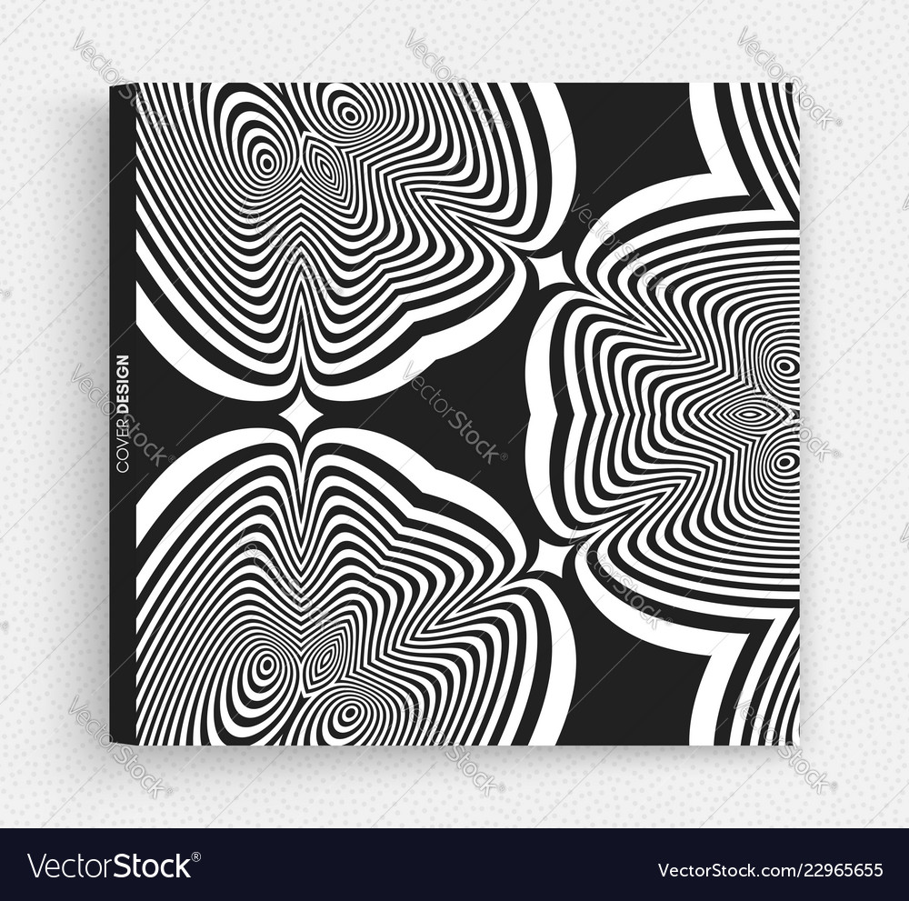 Cover design template black and white Royalty Free Vector
