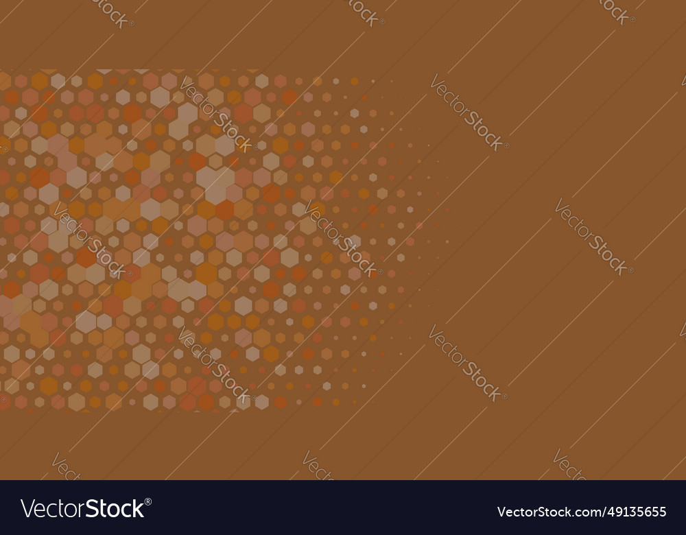 Geometric multi size hexagon with color