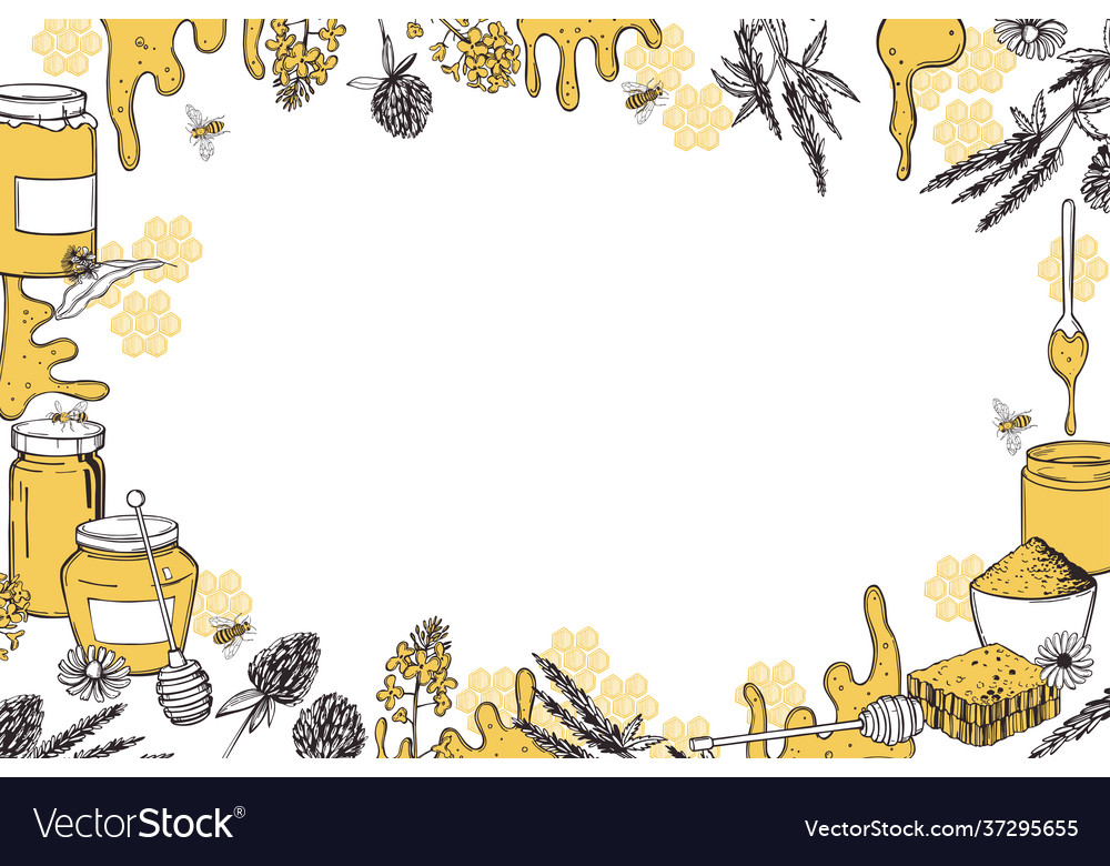 Honey set background