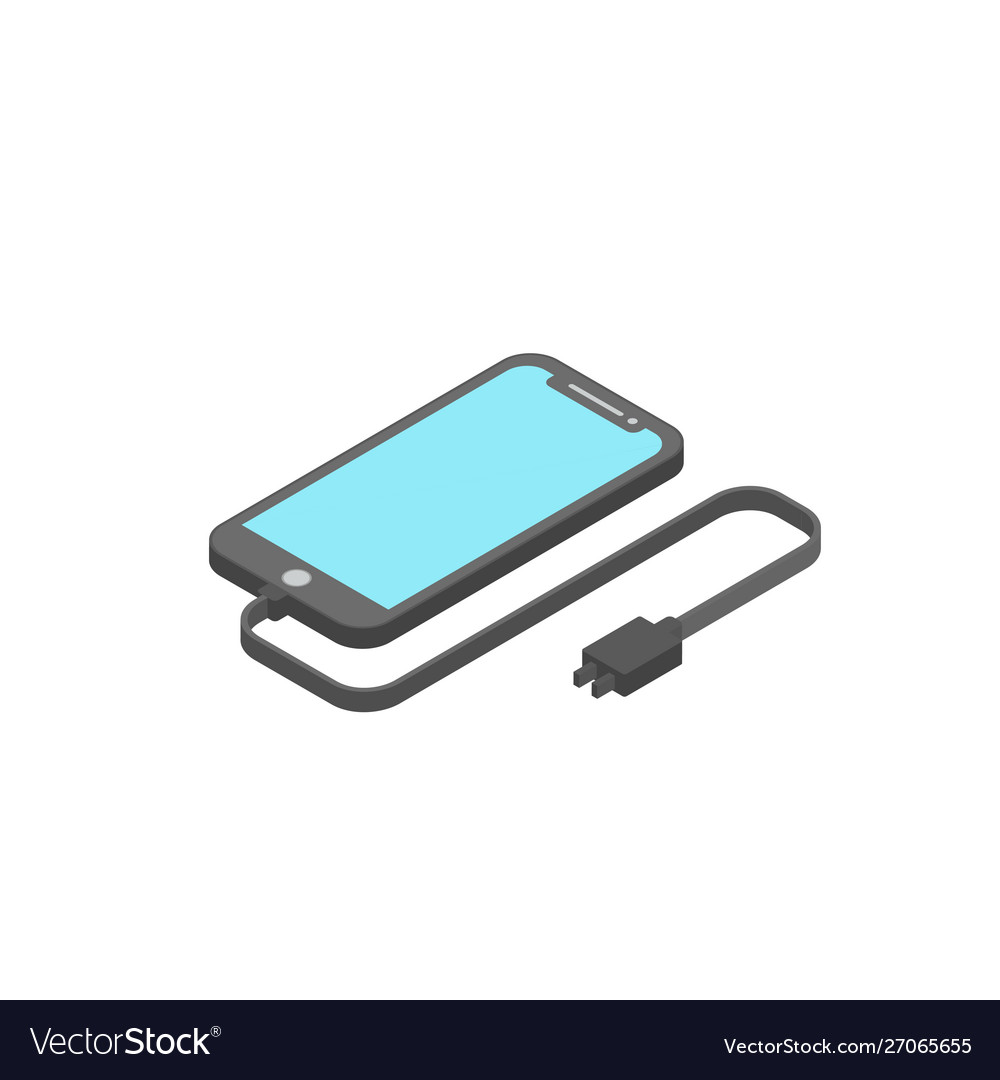 Isometric design charging smartphones