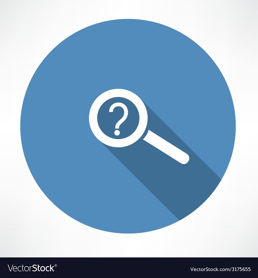 Magnifie with a question mark