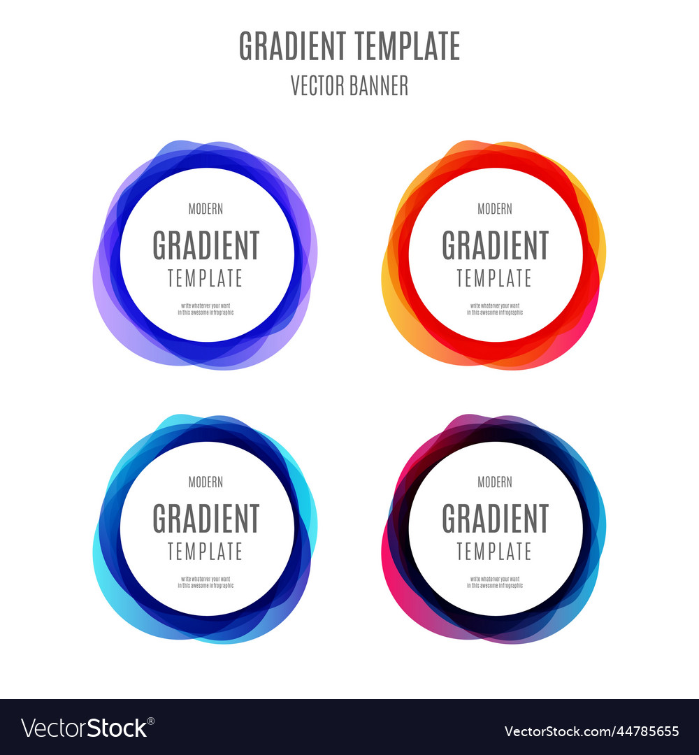Modern gradient template banner with waves design
