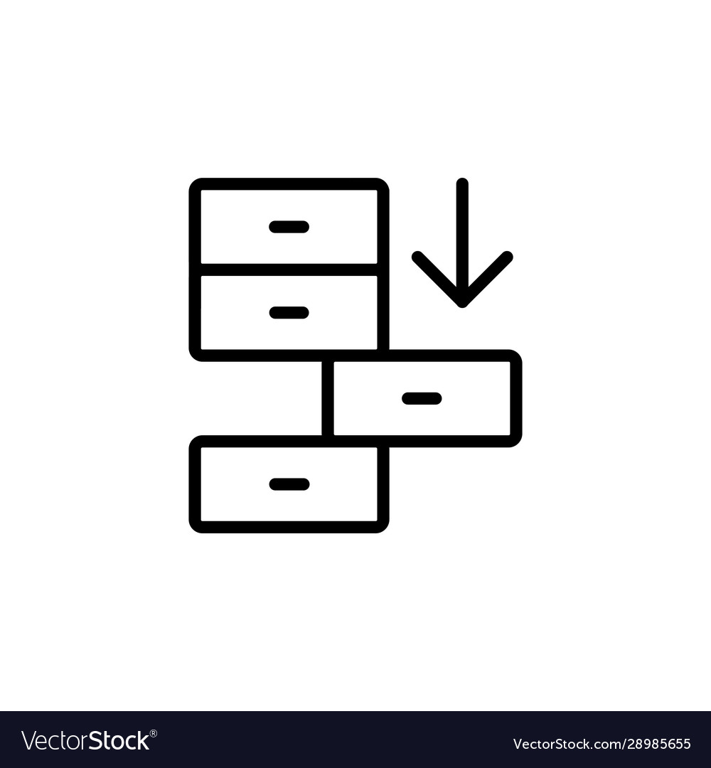 Save as database icon design line style perfect vector image Save as database icon design line style perfect