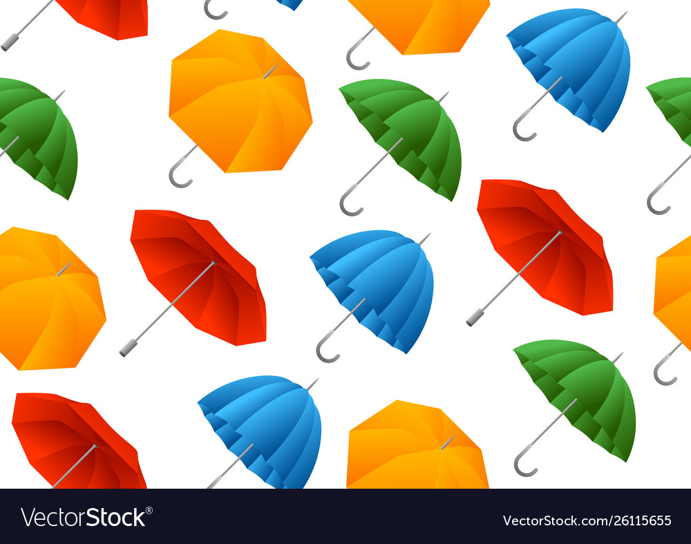 Seamless pattern with color umbrella