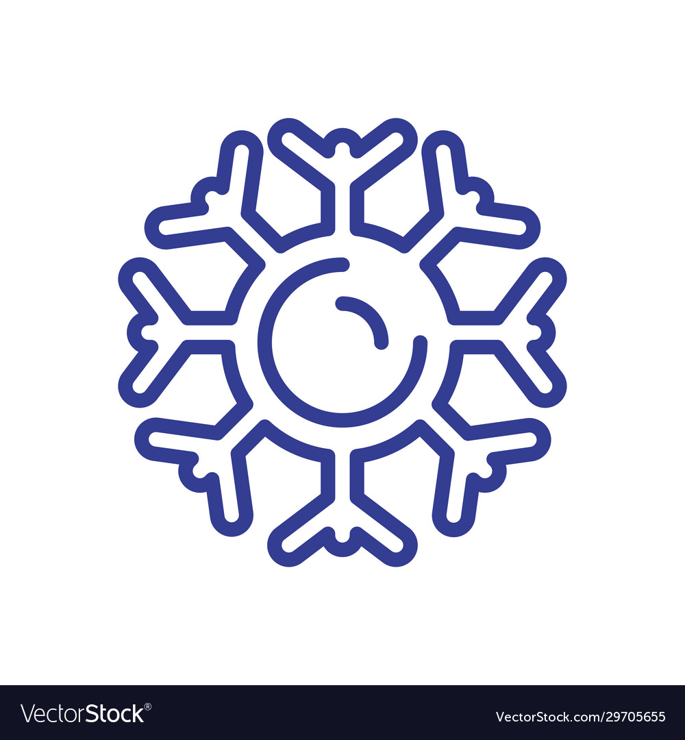 Snowflake line style icon