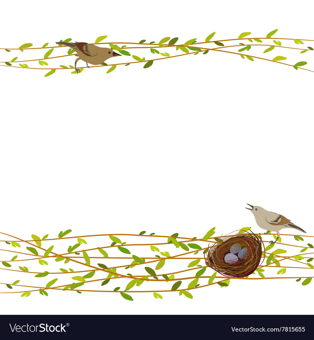 Spring twigs background