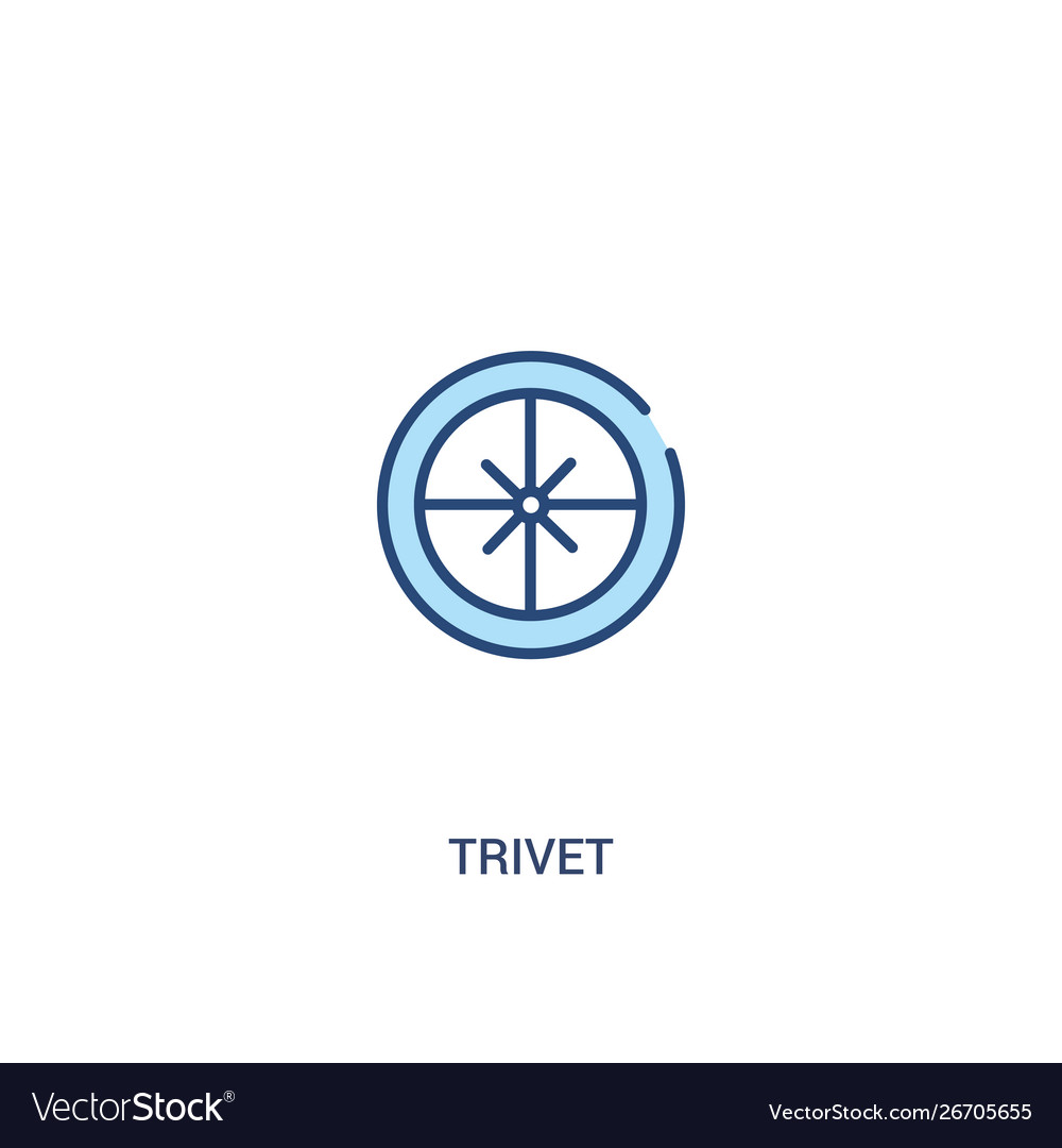 Trivet concept 2 colored icon simple line element vector image Trivet concept 2 colored icon simple line element