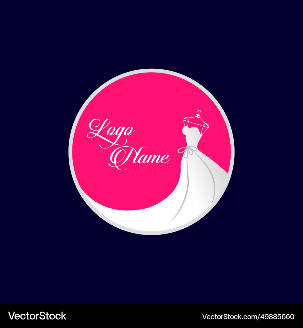 Bridal shop logo design Royalty Free Vector Image