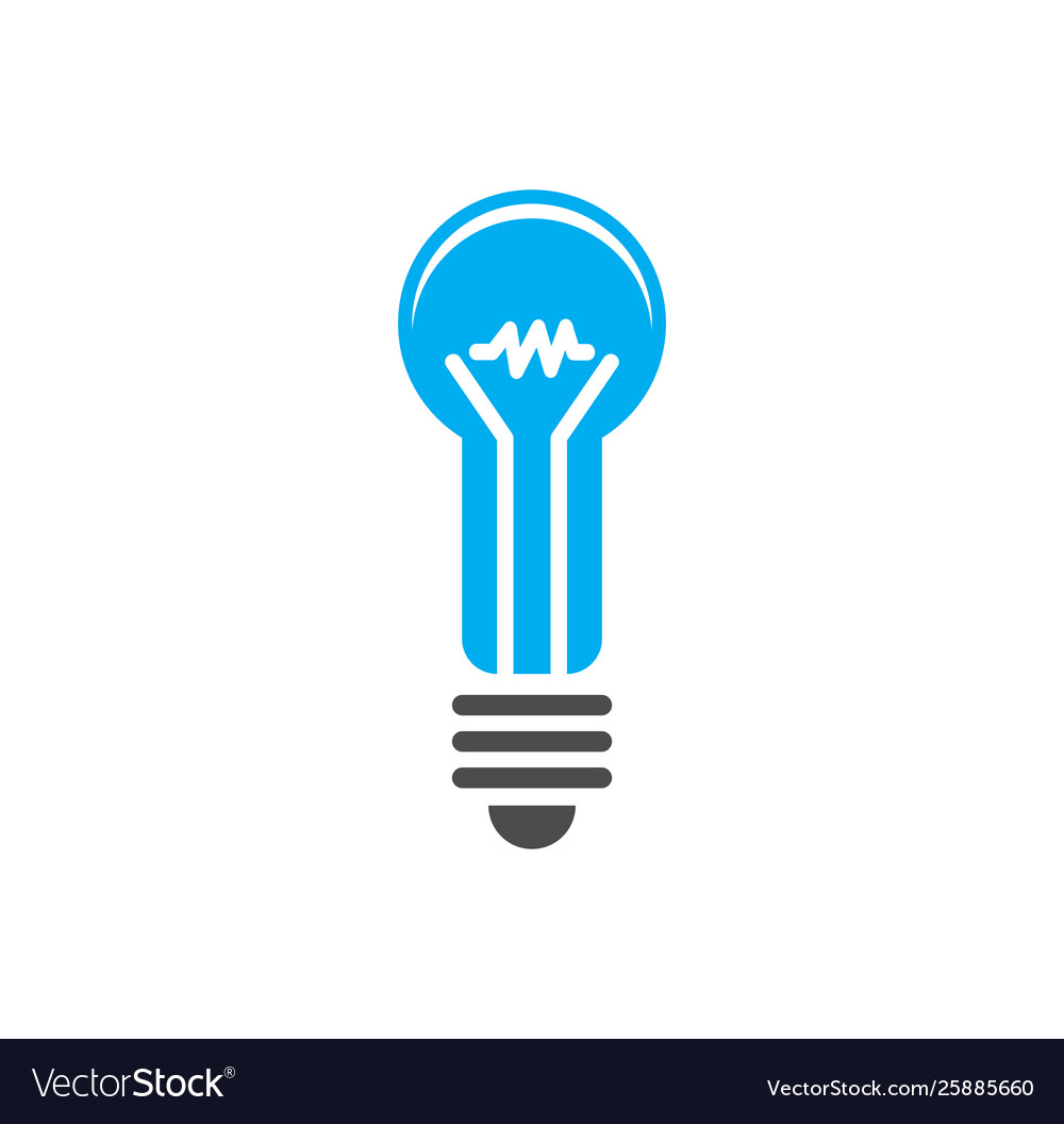 Bulb icon on background for graphic and web design vector image Bulb icon on background for graphic and web design
