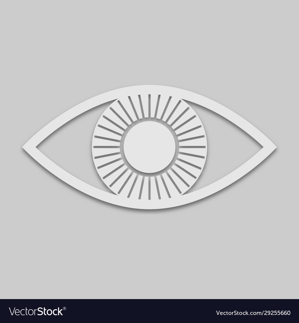 Eye icon in white style