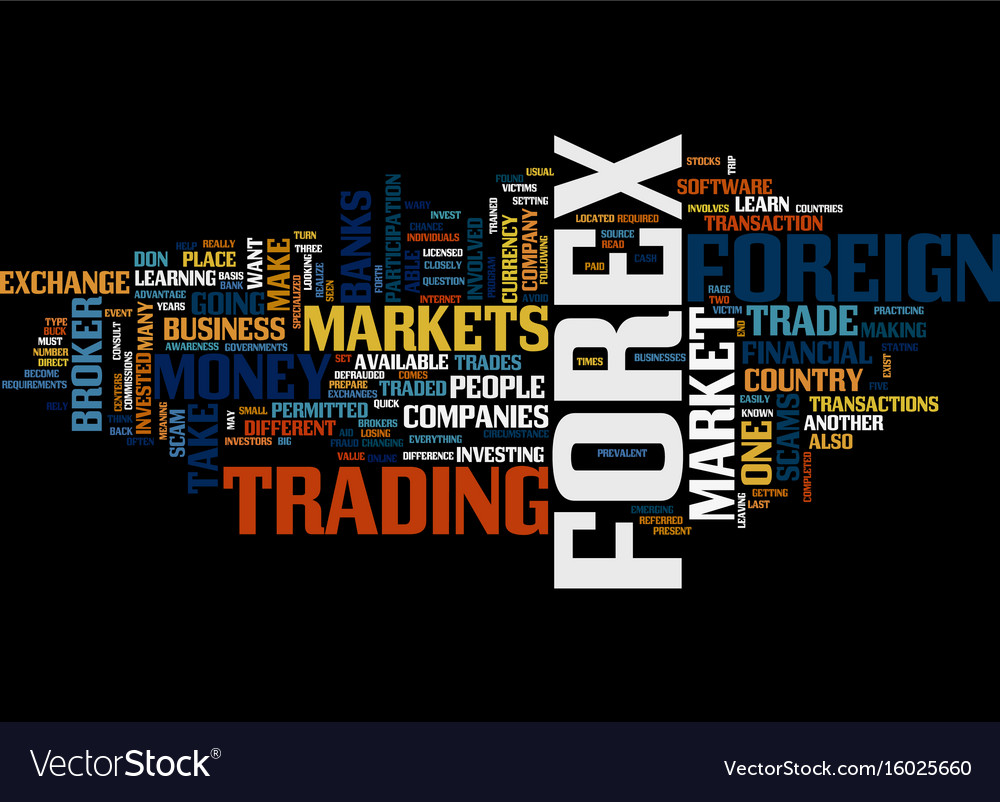 Forex Foreign Exchange Market Text Background - 