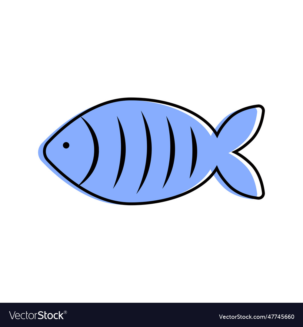 French april fools day poisson davril one color vector image