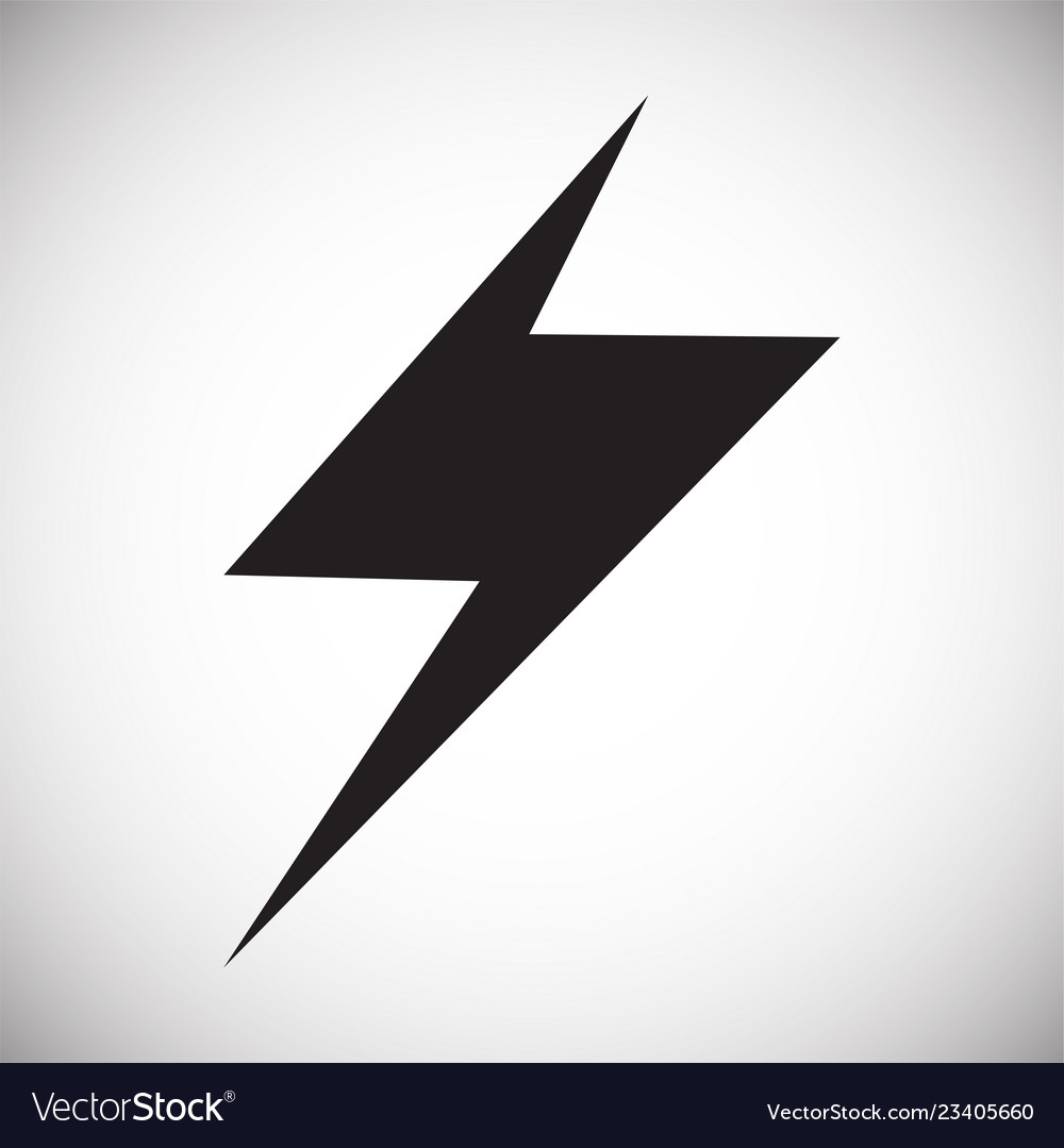 Lightning Icon On White Background For Graphic Vector Image