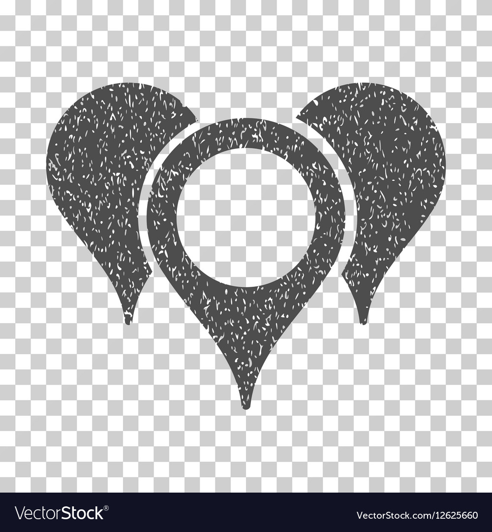 Map pointers grainy texture icon