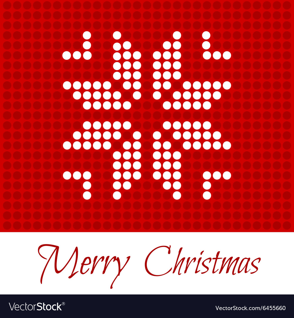 Red Snowflake Christmas Pattern