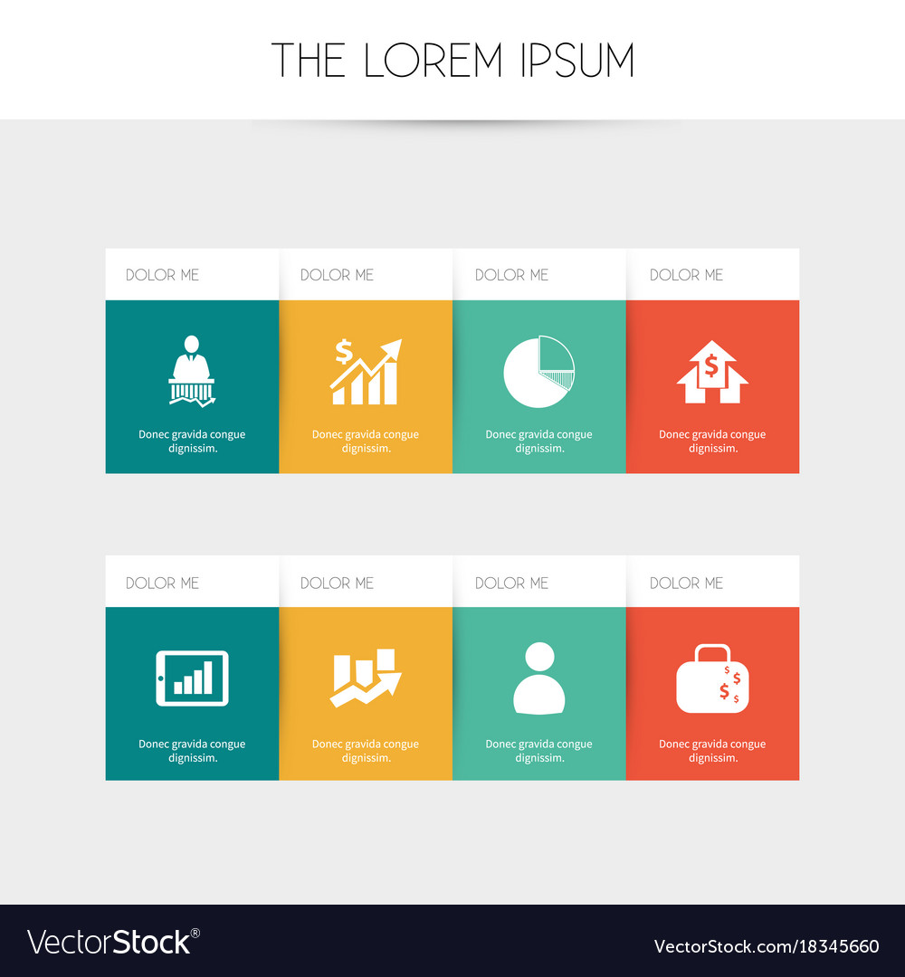 Set of 8 editable statistic icons includes