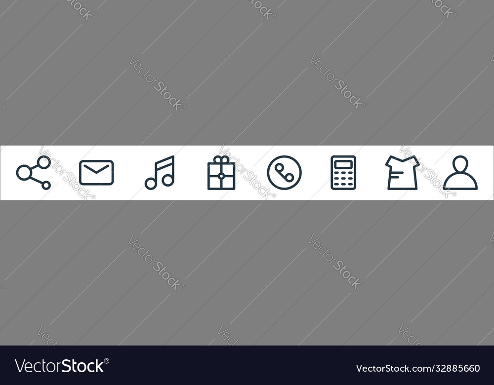 User interface line icons linear set quality