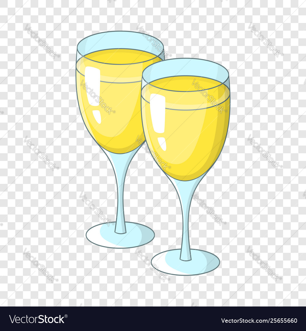 Wedding glasses icon cartoon style