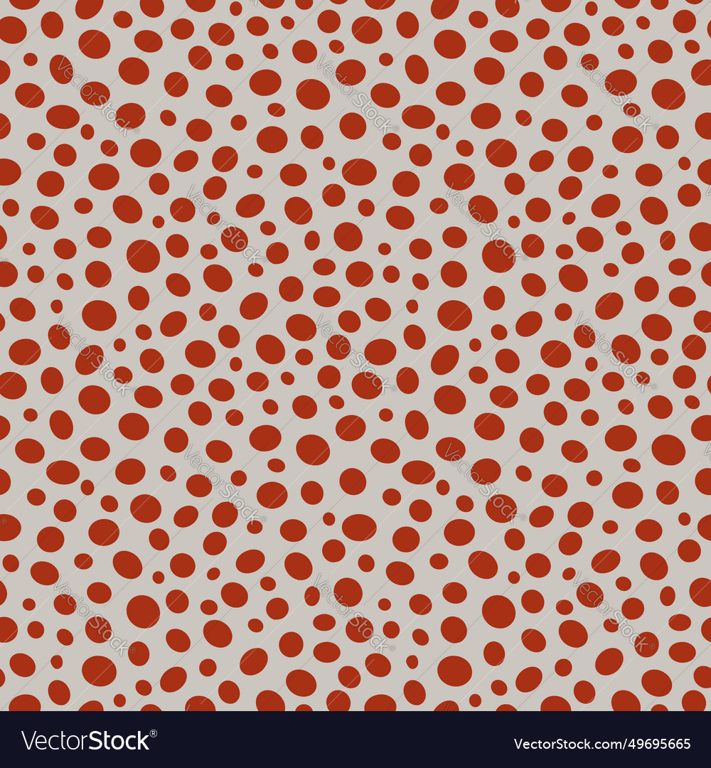 Abstract seamless pattern with red circles vector image Abstract seamless pattern with red circles