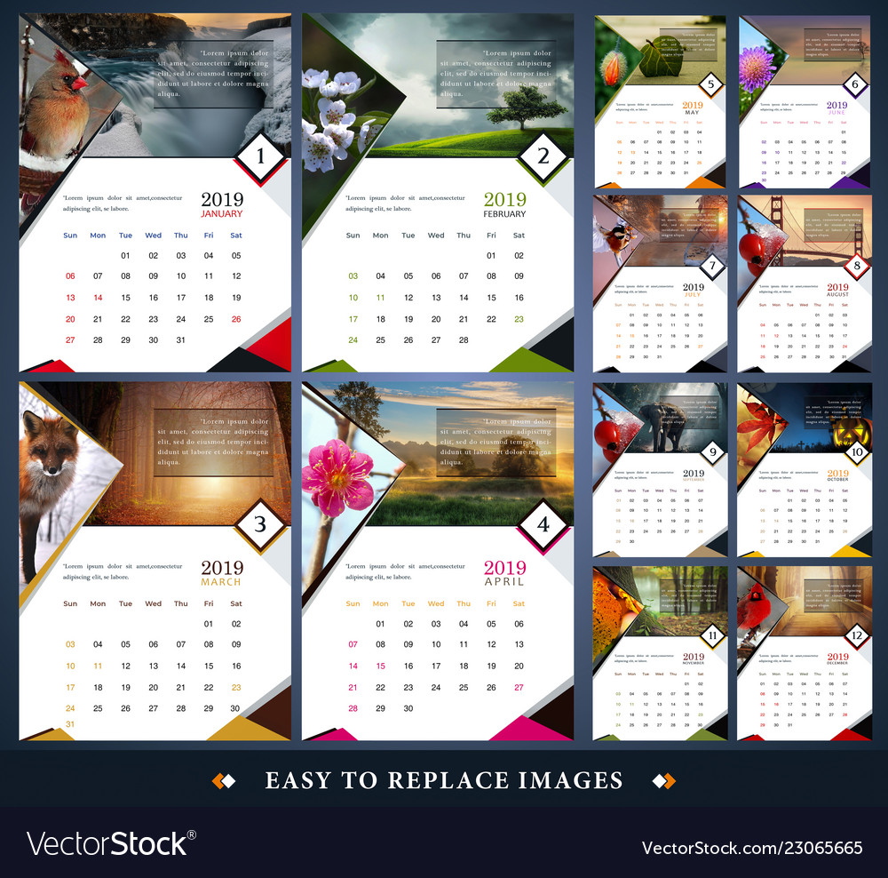 Calendar for 2019 year