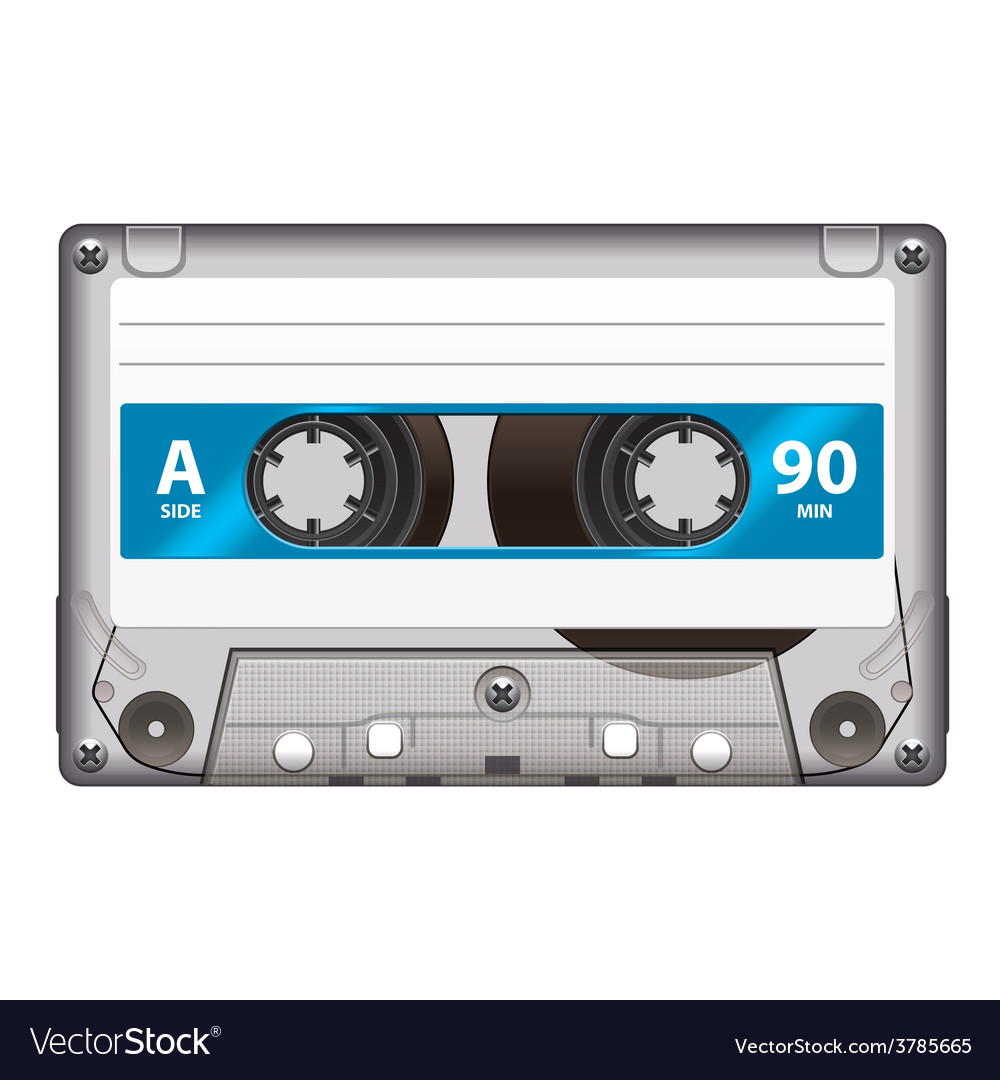 Cassette tape isolated Royalty Free Vector Image