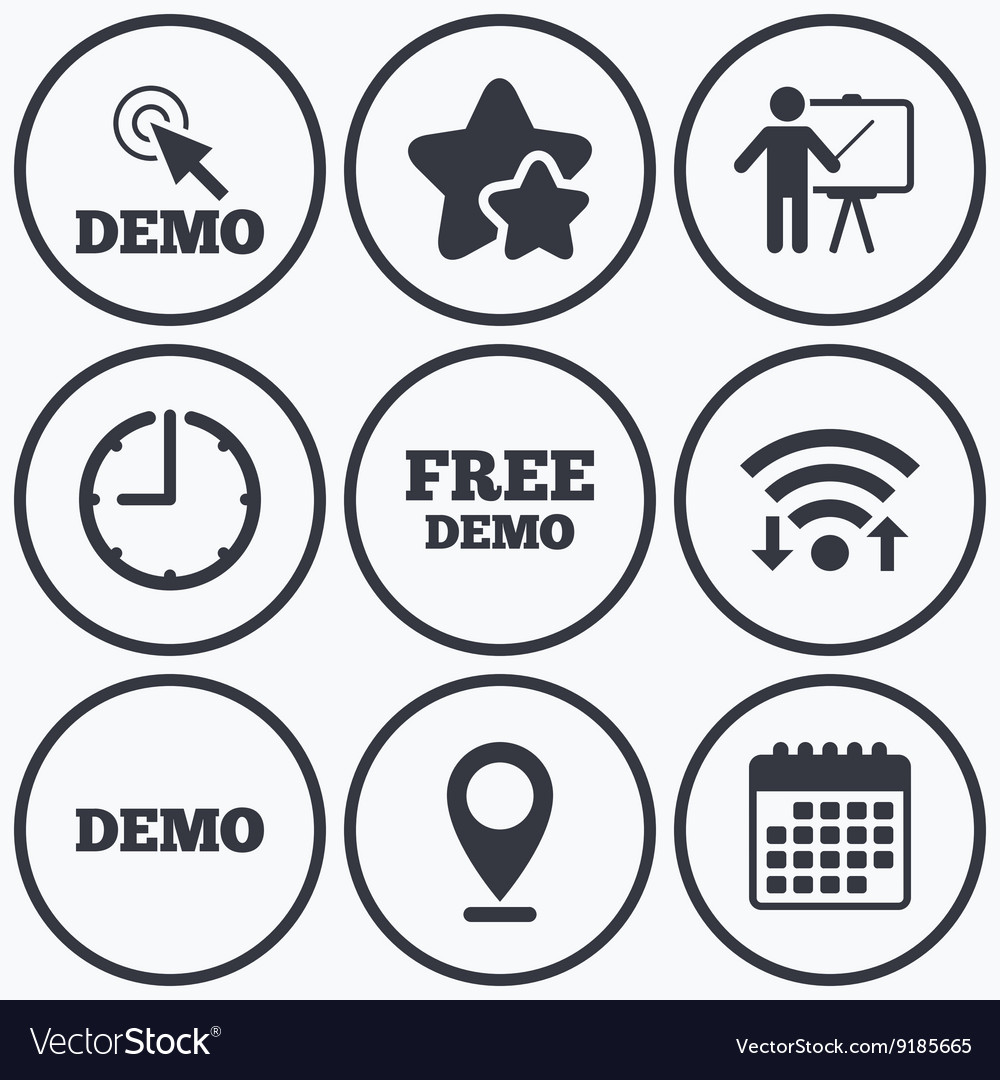 Demo with cursor icon presentation billboard