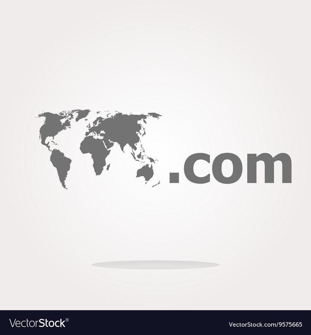 Domain com sign icon top-level internet