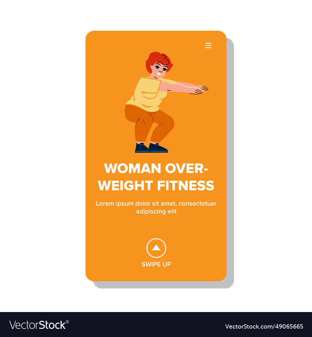 Flat woman overweight fitness