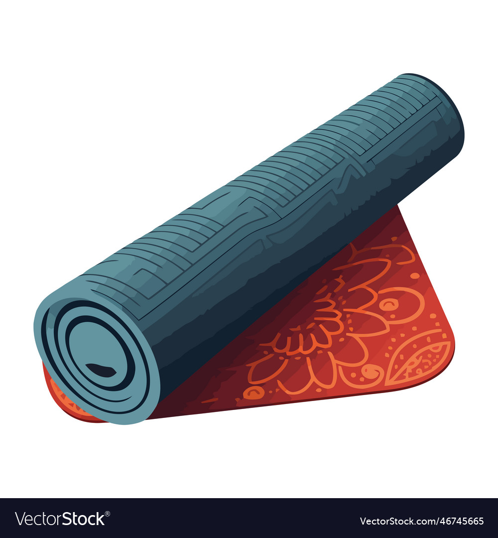 Modern Carpet Yoga On White Background Royalty Free Vector