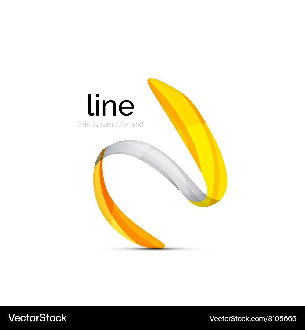 Swirl wavy ribbon abstract concept Royalty Free Vector Image